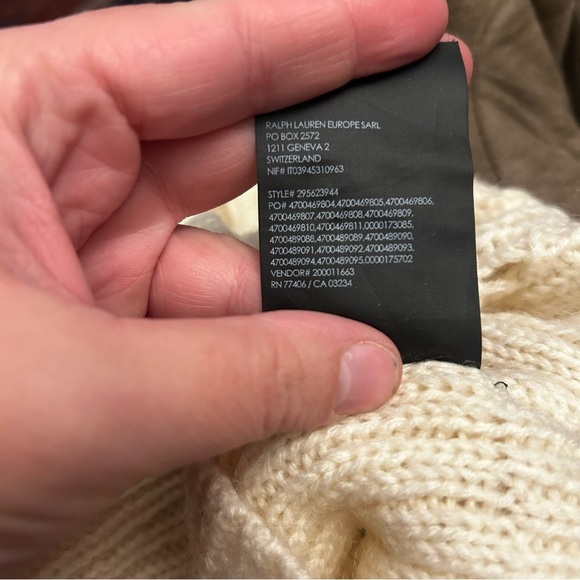 Club Monaco ivory cream bauble sweater medium merino wool blend - Picture 5 of 5